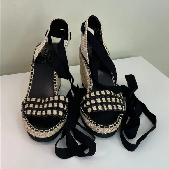 Vince Camuto Mediterranean Black Espadrille Wedges – NWOT - Picture 10 of 11